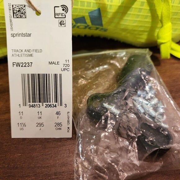 Adidas Sprintstar Track and Field Sprint Spike Men's 11.5 FW2237 - Picture 9 of 9